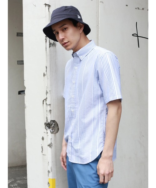 CRAFT STANDARD BOUTIQUE（クラフトスタンダードブティック）の「【新色追加】23col.ベ-シックオックスボタンダウン半袖シャツ ○☆（シャツ/ブラウス・メンズ・チェック/ブルーグリーン/ホワイト系その他5/グレー系その他3/グリーン系その他5/ブルー系その他2/ブルー系その他3/ブルー系その他4/ブルー系その他5/イエロー系その他/その他5/その他8/その他9/ストライプ/ダークグレー/ダークグリーン/ライトグレー/ブラック/サックスブルー/ブルー/ネイビー/グレー/オフホワイト/レッド系その他7・M/L/LL/S）」の16枚目の写真