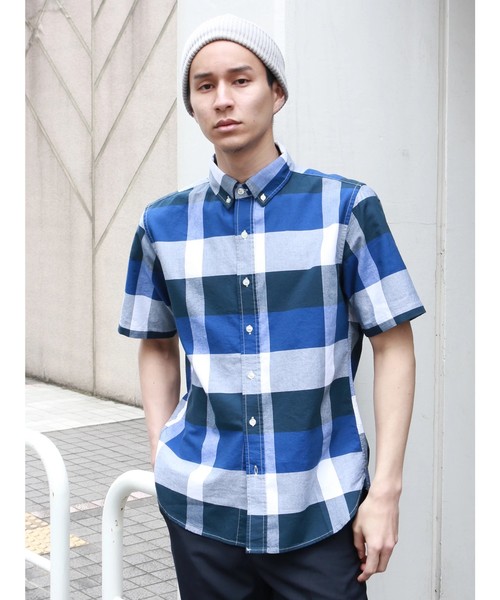 CRAFT STANDARD BOUTIQUE（クラフトスタンダードブティック）の「【新色追加】23col.ベ-シックオックスボタンダウン半袖シャツ ○☆（シャツ/ブラウス・メンズ・チェック/ブルーグリーン/ホワイト系その他5/グレー系その他3/グリーン系その他5/ブルー系その他2/ブルー系その他3/ブルー系その他4/ブルー系その他5/イエロー系その他/その他5/その他8/その他9/ストライプ/ダークグレー/ダークグリーン/ライトグレー/ブラック/サックスブルー/ブルー/ネイビー/グレー/オフホワイト/レッド系その他7・M/L/LL/S）」の17枚目の写真
