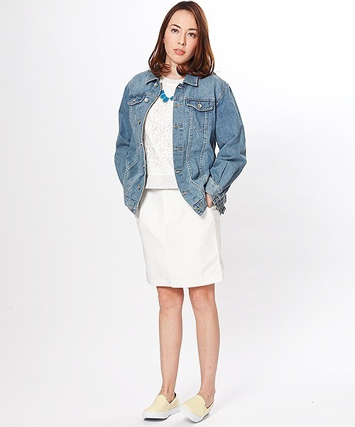 natural couture（ナチュラルクチュール）の「Ｇジャン（ブルゾン・レディース・ブルー/インディゴブルー・FREE）」の4枚目の写真