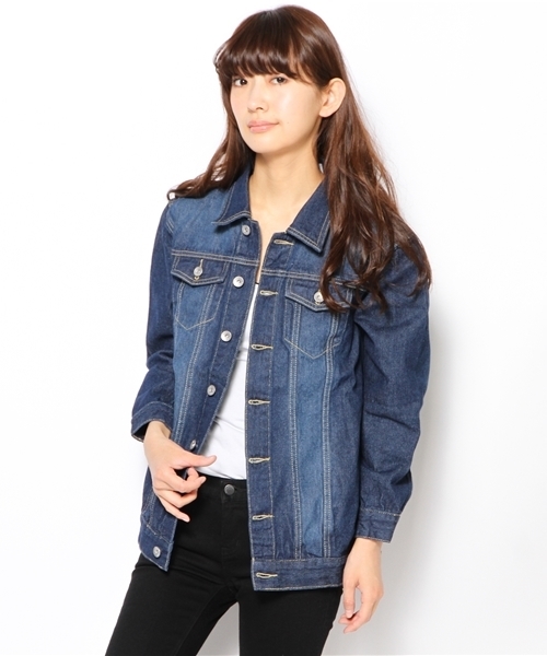 natural couture（ナチュラルクチュール）の「Ｇジャン（ブルゾン・レディース・ブルー/インディゴブルー・FREE）」の6枚目の写真