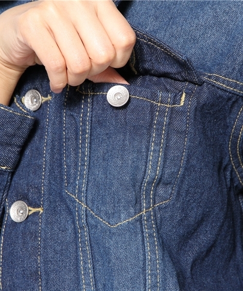 natural couture（ナチュラルクチュール）の「Ｇジャン（ブルゾン・レディース・ブルー/インディゴブルー・FREE）」の10枚目の写真