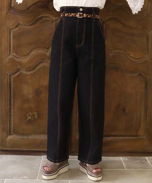 one after another NICE CLAUP(ワンアフターアナザーナイスクラップ)の「【ZOZO限定】ハイウエストデニムデイリーパンツ(デニムパンツ・レディース・ブラック/ネイビー/ブルー/アイボリー・SMALL/MEDIUM)」の21枚目の写真