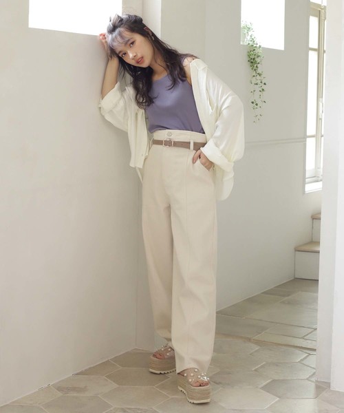 one after another NICE CLAUP(ワンアフターアナザーナイスクラップ)の「【ZOZO限定】ハイウエストデニムデイリーパンツ(デニムパンツ・レディース・ブラック/ネイビー/ブルー/アイボリー・SMALL/MEDIUM)」の18枚目の写真