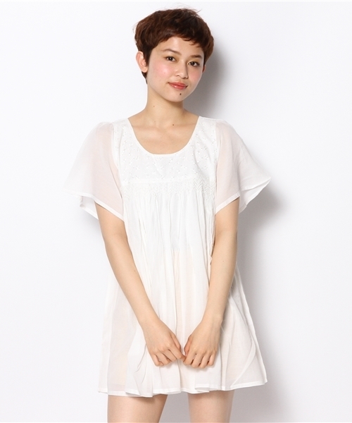 Kastane(カスタネ)の「【Kastane】スモーネブラウス(シャツ/ブラウス・レディース・ライトブルー/レッド/ホワイト・FREE)」の10枚目の写真