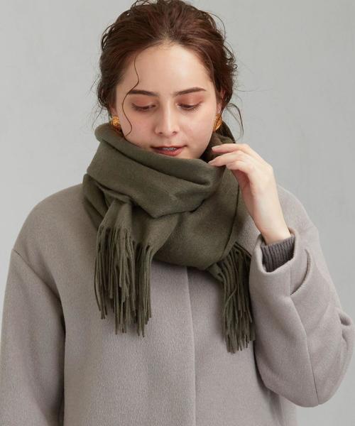 green label relaxing（グリーンレーベルリラクシング）の「D カシミヤムジ ストール（ストール/ショール・レディース・ライラック/ライム/ダークグレー/モカ/ネイビー/ライトグレー/ブラック・FREE）」の16枚目の写真
