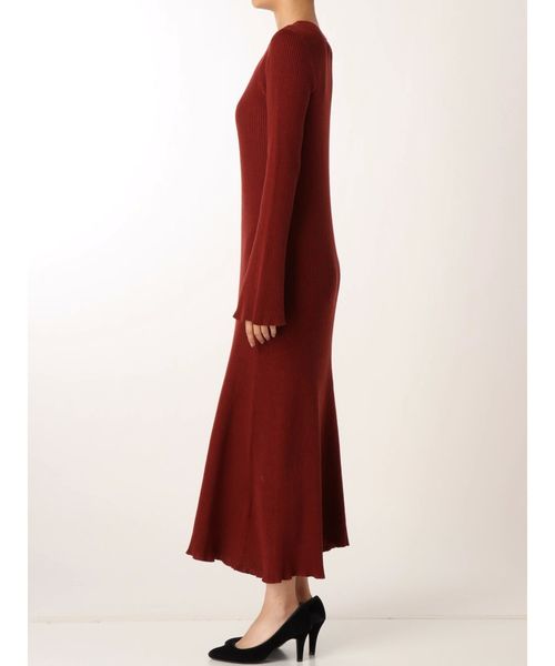 Ungrid（アングリッド）の「フレアニットワンピース（ワンピース・レディース・ブラック/ブラウン/ダークオレンジ・FREE）」の7枚目の写真