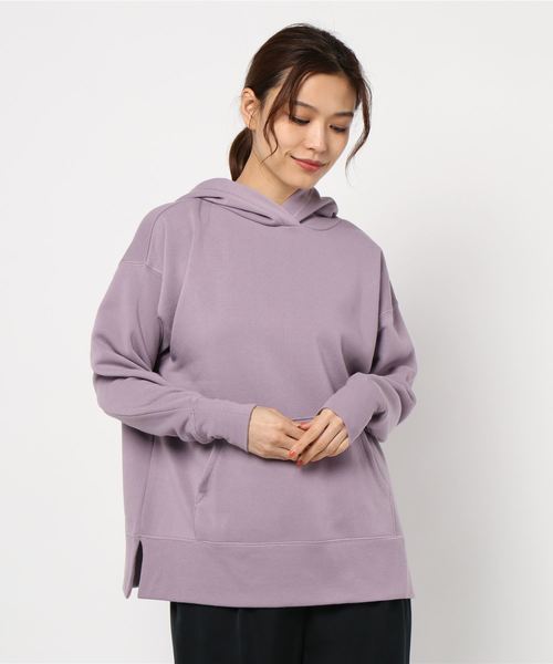 Green　Parks（グリーンパークス）の「裏起毛フーディ＊（パーカー・レディース・ブラック/パープル/カーキ/ライトベージュ・FREE）」の4枚目の写真