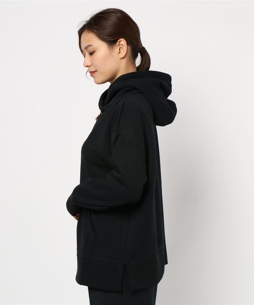 Green　Parks（グリーンパークス）の「裏起毛フーディ＊（パーカー・レディース・ブラック/パープル/カーキ/ライトベージュ・FREE）」の5枚目の写真