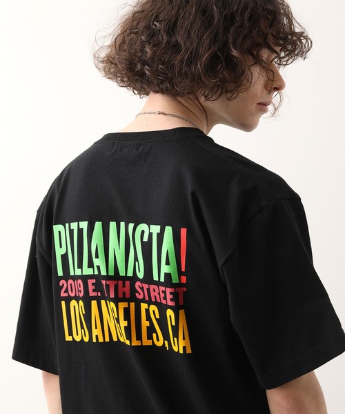 JUNRED（ジュンレッド）の「PIZZANISTA!3連ロゴT（Tシャツ/カットソー・メンズ・ホワイト/ブラック・M/L）」の2枚目の写真
