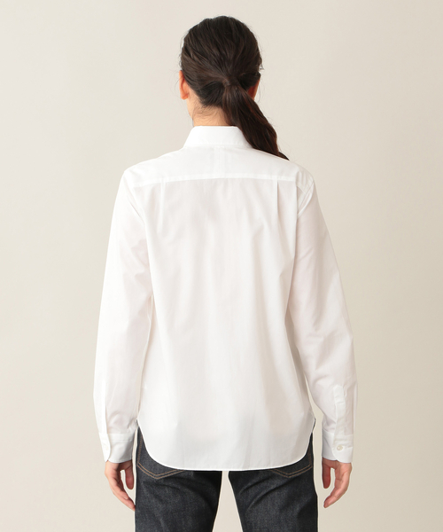 S.ESSENTIALS(エスエッセンシャルズ)の「【2nd SKINシリーズ】ギザコットン ソフトタイプライターシャツ(シャツ/ブラウス・レディース・ホワイト・40/38/36)」の4枚目の写真
