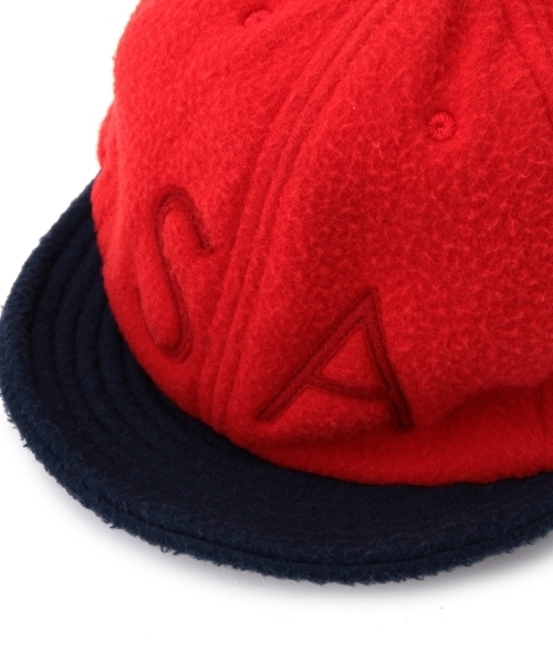 BEAMS BOY（ビームスボーイ）の「decho / フリース BallCAP 14FW（キャップ・レディース・グレー/レッド・ONE SIZE）」の11枚目の写真