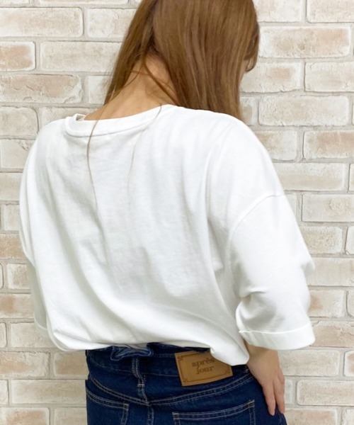 apres jour(アプレジュール)の「アソートロールアップT2【ZOZOTOWN限定アイテム】(Tシャツ/カットソー・レディース・オレンジ/ホワイト系その他/ホワイト/モカ/サックスブルー/オフホワイト/ブラック/その他・フリー)」の17枚目の写真