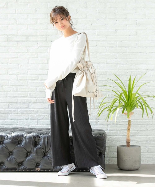 【オーダー品】　巾着バッグ　トートバッグ ロゴキャンバス巾着トート（トートバッグ）｜Edit Sheen