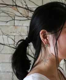 MAYGLOBE Veil / アシンメトリースターイヤリング