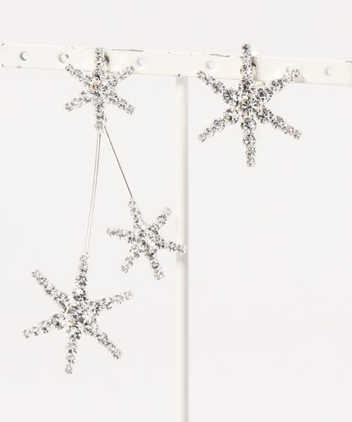 MAYGLOBE（メイグローブ）の「MAYGLOBE Veil / アシンメトリースターイヤリング（イヤリング・レディース・シルバー/ゴールド・FREE）」の9枚目の写真