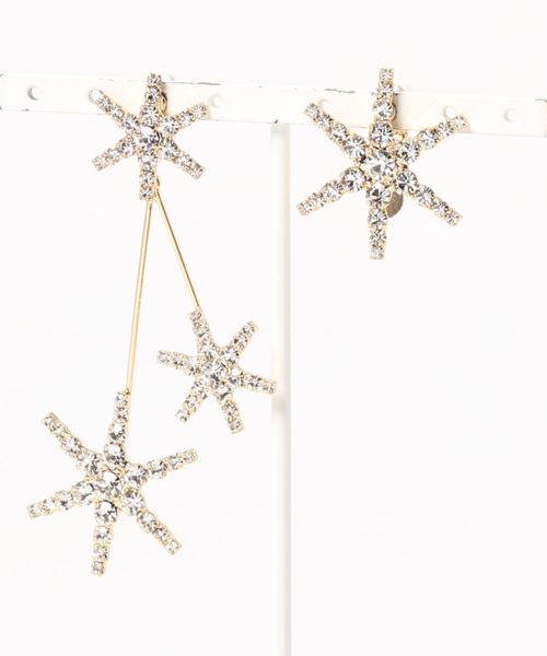 MAYGLOBE（メイグローブ）の「MAYGLOBE Veil / アシンメトリースターイヤリング（イヤリング・レディース・シルバー/ゴールド・FREE）」の10枚目の写真