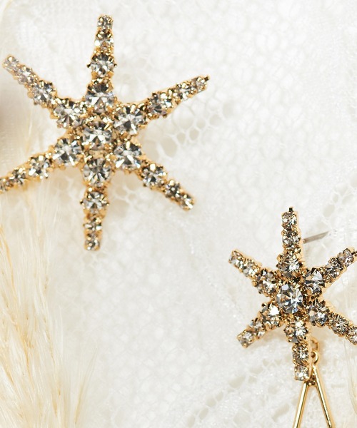 MAYGLOBE（メイグローブ）の「MAYGLOBE Veil / アシンメトリースターイヤリング（イヤリング・レディース・シルバー/ゴールド・FREE）」の5枚目の写真