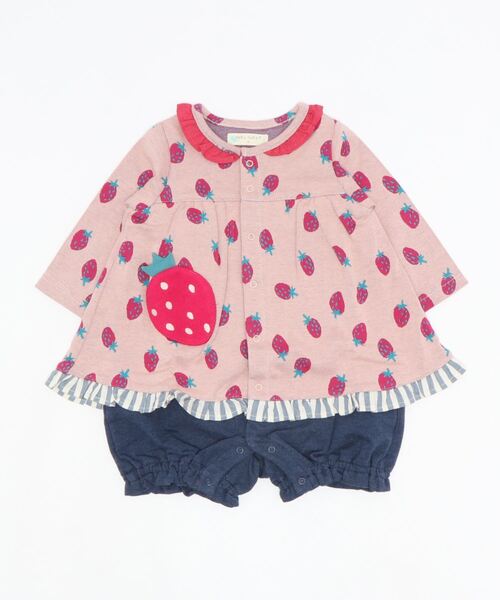 baby cheer(ベイビーチアー)の「イチゴジャカードロンパース(ロンパース)」 - WEAR baby cheer(ベイビーチアー)の「イチゴジャカードロンパース(ロンパース)」 - WEAR
