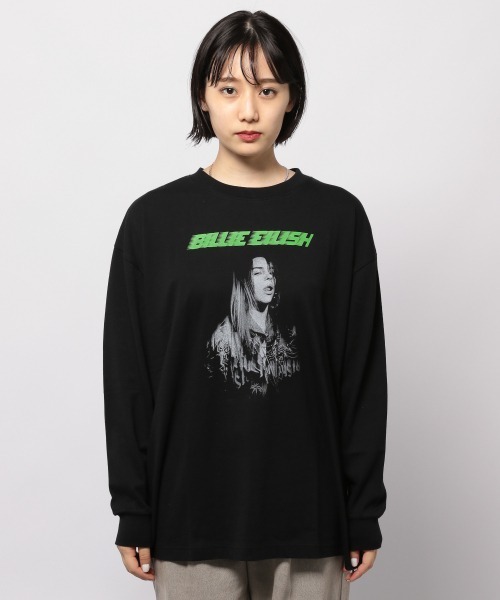 PAGEBOY(ページボーイ)の「BILLIE EILISH ロンT(Tシャツ/カットソー・レディース・ホワイト/ブラック・FREE)」の5枚目の写真