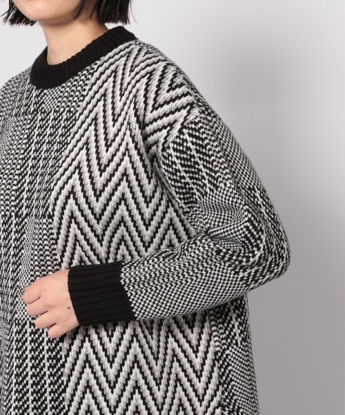 PAGEBOY(ページボーイ)の「カラーMIXニットプルオーバー(ニット/セーター・レディース・ブラック/アクア・FREE)」の13枚目の写真