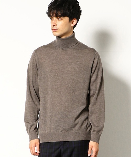 COMME　CA COMMUNE（コムサコミューン）の「ラネロッシタートルネックニット（ニット/セーター・メンズ・ブラック/キナリ/チャコール/ベージュ/グリーン/レンガ・MEDIUM/LARGE）」の5枚目の写真