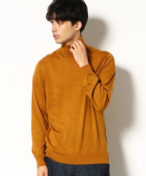 COMME　CA COMMUNE（コムサコミューン）の「ラネロッシタートルネックニット（ニット/セーター・メンズ・ブラック/キナリ/チャコール/ベージュ/グリーン/レンガ・MEDIUM/LARGE）」の6枚目の写真