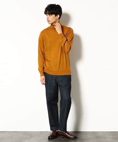 COMME　CA COMMUNE（コムサコミューン）の「ラネロッシタートルネックニット（ニット/セーター・メンズ・ブラック/キナリ/チャコール/ベージュ/グリーン/レンガ・MEDIUM/LARGE）」の12枚目の写真