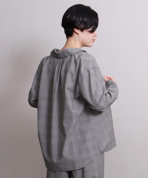 note et silence （ノートエシロンス）の「〇追燃グレンチェックワークシャツ（シャツ/ブラウス・レディース・その他・FREE）」の4枚目の写真