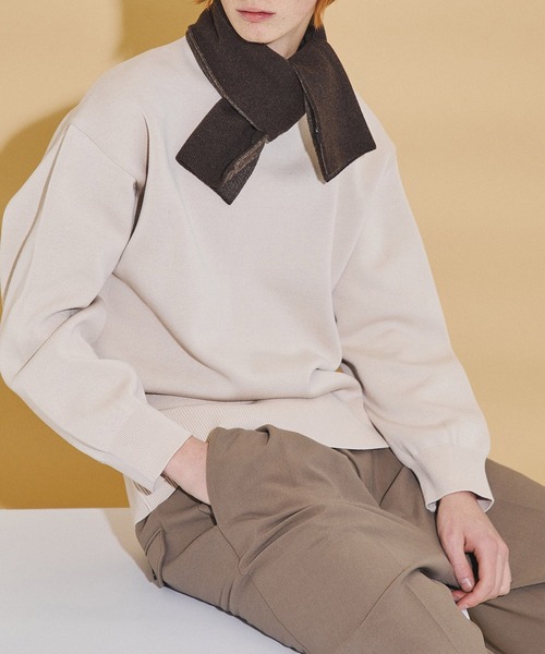 UNITED TOKYO（ユナイテッドトウキョウ）の「ラムズウールミニマフラー（マフラー・メンズ・ブラック/ネイビー/ブラウン/オフホワイト/カーキ・FREE）」の10枚目の写真