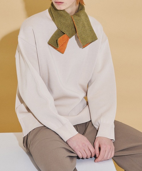 UNITED TOKYO（ユナイテッドトウキョウ）の「ラムズウールミニマフラー（マフラー・メンズ・ブラック/ネイビー/ブラウン/オフホワイト/カーキ・FREE）」の12枚目の写真