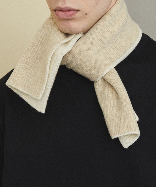 UNITED TOKYO（ユナイテッドトウキョウ）の「ラムズウールミニマフラー（マフラー・メンズ・ブラック/ネイビー/ブラウン/オフホワイト/カーキ・FREE）」の14枚目の写真