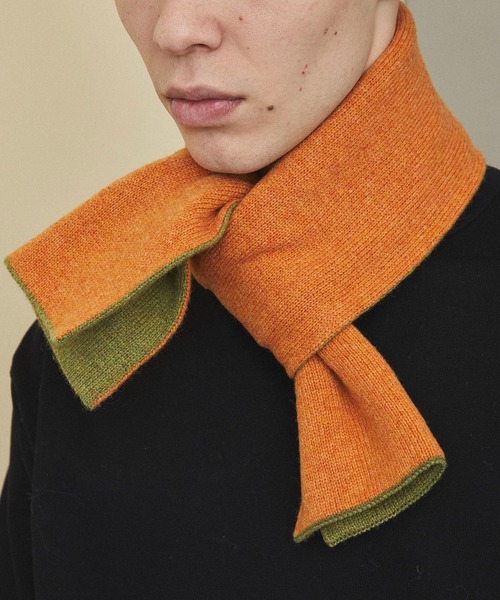 UNITED TOKYO（ユナイテッドトウキョウ）の「ラムズウールミニマフラー（マフラー・メンズ・ブラック/ネイビー/ブラウン/オフホワイト/カーキ・FREE）」の17枚目の写真