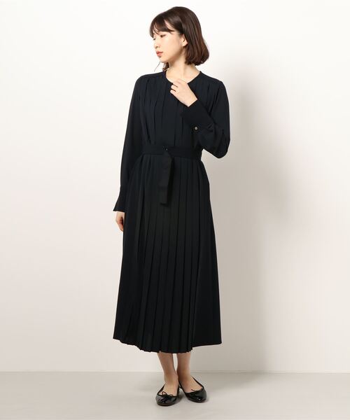 21 Pre Spring ワンピース Pre ジョーゼットｗクロスプリーツ ワンピース ワンピース Anayi アナイ のファッション