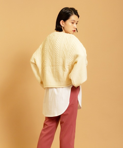 CIENA（シエナ）の「日本製　USAコットンラウンドヘムサイドスリットロンT（Tシャツ/カットソー・レディース・ブラック/チャコールグレー/オフホワイト/ベージュ・FREE）」の20枚目の写真