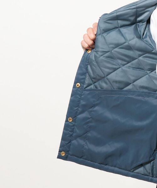 Lugnoncure（ルノンキュール）の「パッカブルジャケット（ノーカラージャケット・レディース・ブルー/オフホワイト/ブラック・MEDIUM/LARGE）」の5枚目の写真