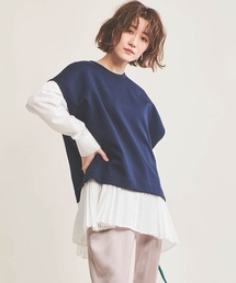 The Virgnia（ザ ヴァージニア）の「シャツプリーツレイヤードトップス（Tシャツ/カットソー）」
