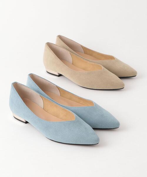 closet story(クローゼットストーリー)の「<closet story>Vカット メタルヒール フラットシューズ(その他シューズ・レディース・ライトブルー/ベージュ・23cm/24.5cm/23.5cm/24cm)」の3枚目の写真