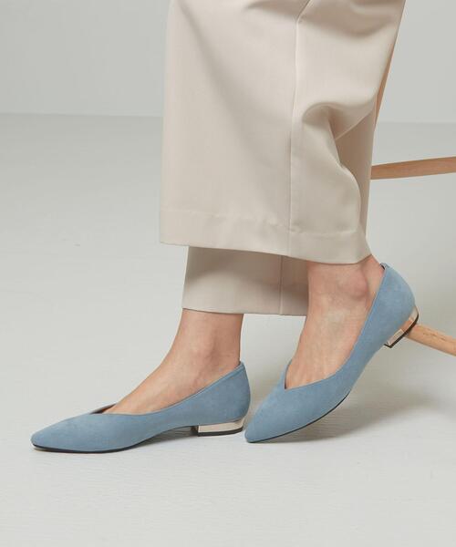 closet story(クローゼットストーリー)の「<closet story>Vカット メタルヒール フラットシューズ(その他シューズ・レディース・ライトブルー/ベージュ・23cm/24.5cm/23.5cm/24cm)」の8枚目の写真