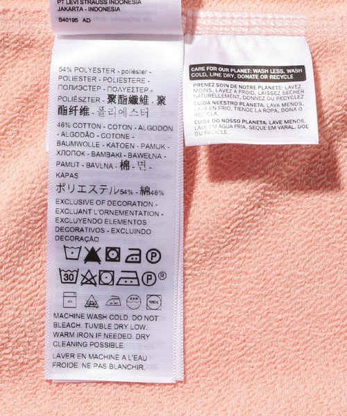 Levi's(リーバイス)の「LEVI'S(R) MADE&CRAFTED(R) SHELL HOODIE PEACH PEARL(パーカー・レディース・マルチ・M/S/XS)」の6枚目の写真