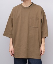 Tシャツ/カットソー（ブラウン/茶色系・ロング丈）ファッション