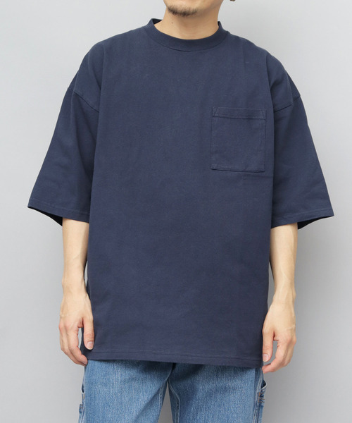 Goodwear（グッドウェア）の「7.6オンス USAコットン ポケット付き スーパービッグシルエット 5分袖 Tシャツ（Tシャツ/カットソー・メンズ・ホワイト/ブラウン/ブラウン系その他/ベージュ/ブルー/ブラック系その他/グリーン系その他/ミント/ブラック/グレー/ネイビー/グリーン/スミクロ/ブラウン系その他2・M/L）」の18枚目の写真