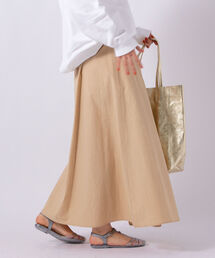 【WEB限定カラーあり】前タックロングスカート
