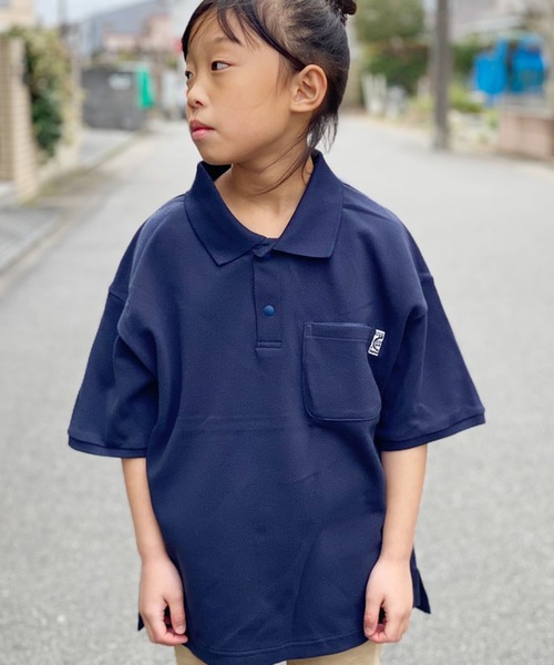 F.O.KIDS（エフオーキッズ）の「F.O.KIDS/エフオーキッズ　ビッグポロシャツ（シャツ/ブラウス・キッズ・ベージュ/ネイビー/キャメル・120/140）」の16枚目の写真