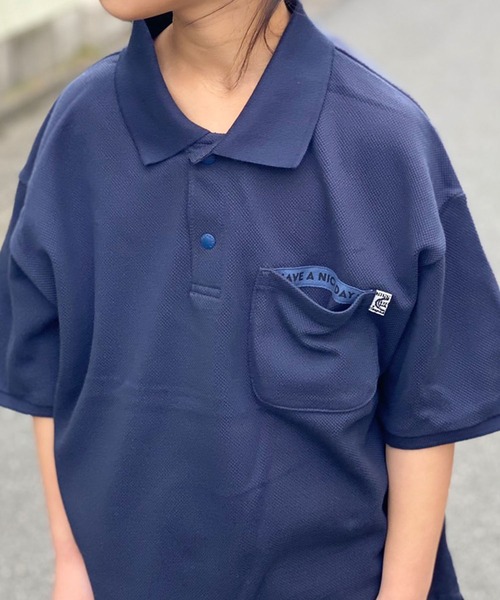 F.O.KIDS（エフオーキッズ）の「F.O.KIDS/エフオーキッズ　ビッグポロシャツ（シャツ/ブラウス・キッズ・ベージュ/ネイビー/キャメル・120/140）」の15枚目の写真