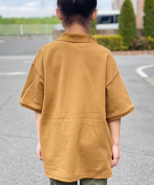 F.O.KIDS（エフオーキッズ）の「F.O.KIDS/エフオーキッズ　ビッグポロシャツ（シャツ/ブラウス・キッズ・ベージュ/ネイビー/キャメル・120/140）」の10枚目の写真
