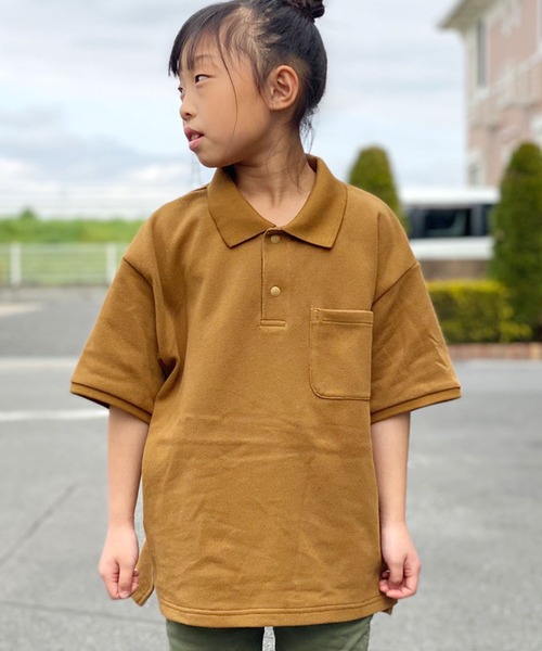F.O.KIDS（エフオーキッズ）の「F.O.KIDS/エフオーキッズ　ビッグポロシャツ（シャツ/ブラウス・キッズ・ベージュ/ネイビー/キャメル・120/140）」の18枚目の写真