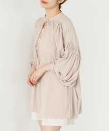 SLURR | 2wayシアーリブギャザーパフスリーブチュニック(チュニック)