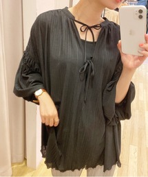 SLURR | 2wayシアーリブギャザーパフスリーブチュニック(チュニック)