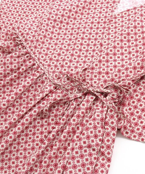 Otonato（オトナト）の「カシュクール総柄ワンピース_ママ【親子でおそろいリンクコーデ】（ワンピース・レディース・ネイビー/レッド・MEDIUM）」の8枚目の写真