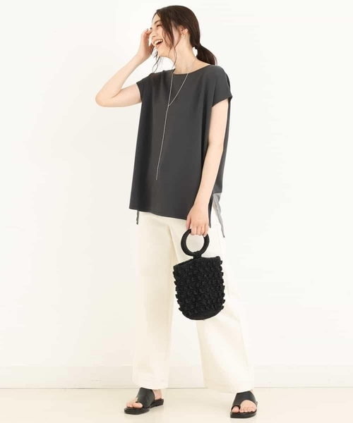 a.v.v(アーヴェヴェ)の「デニムワイドパンツ(デニムパンツ・レディース・アイボリー/ネイビー・42/40/34/38/36)」の20枚目の写真